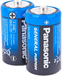 Батарейки Panasonic  R20 SR-2, 213 