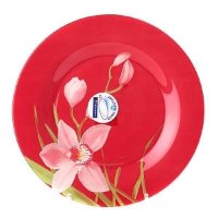 Тарелка обеденная Luminarc Красная орхидея 25 см G0656