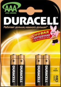 Батарейка Duracell LR03-4BL Basic AAA MN2400 