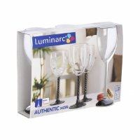 Набор фужеров для вина 3 шт Luminarc Отантик Блэк 0,31 л H5656 